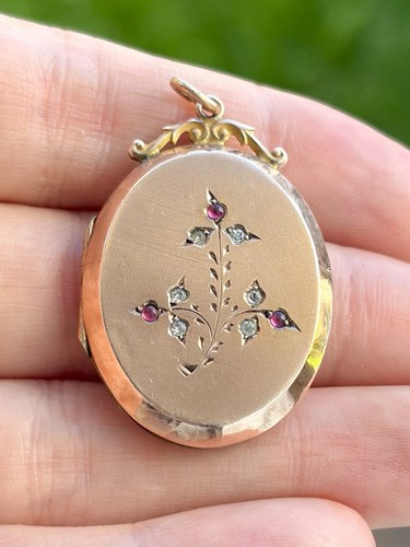 Antique edwardian 9ct back - 9ct, &