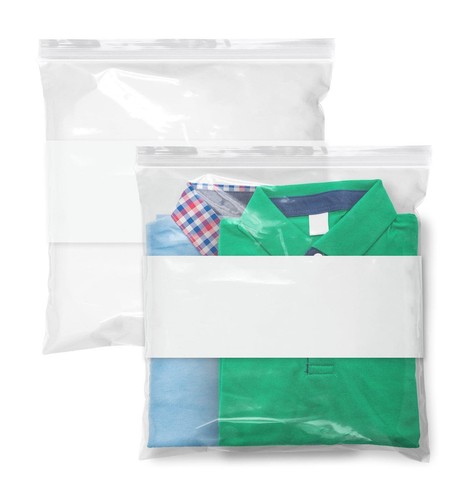 White block zipper bags write - white,