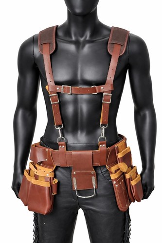Leather tool belt - leather, w/