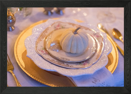 Holiday table setting - setting, framed