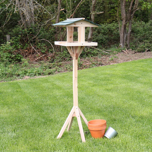 Traditional wooden bird table - traditional,