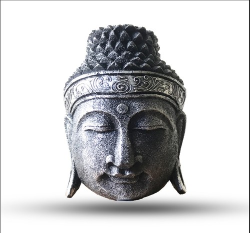 Buddha wood head - wood,