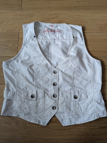 Cecil white denim waistcoat - cecil,