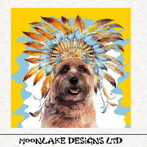 Dog cairn terrier - terrier, art