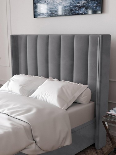 New dakota king headboard - king, grey