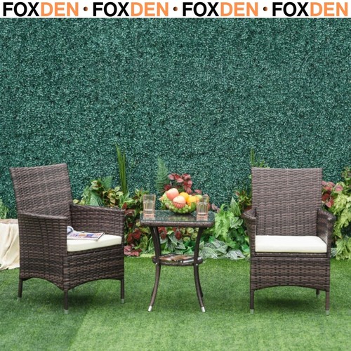 3pc furniture rattan chair set - rattan,