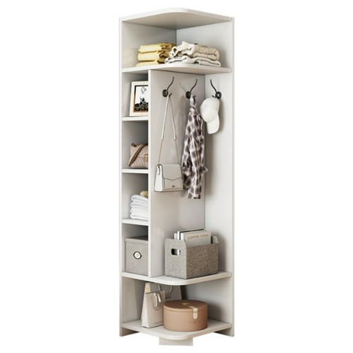 White corner coat rack shoe - corner,