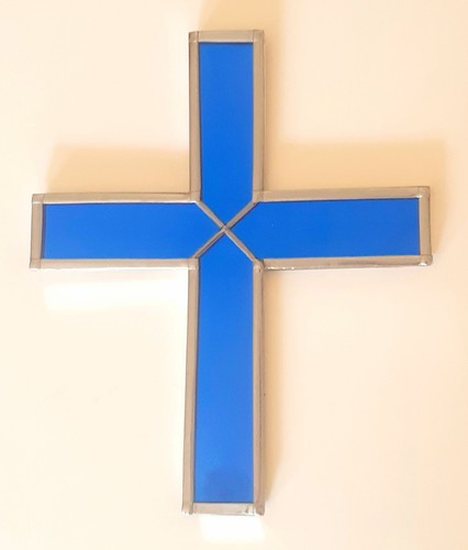 Stained glass mirror cross - , 10