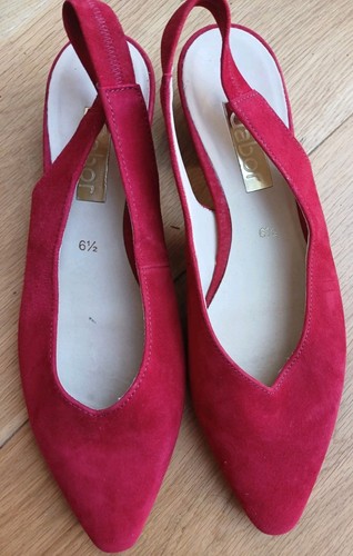 Gabor red suede - suede, 6.5