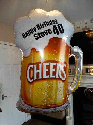 Beer balloon personalised pint - beer,