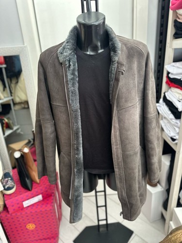 Men shearling coat size - men's,