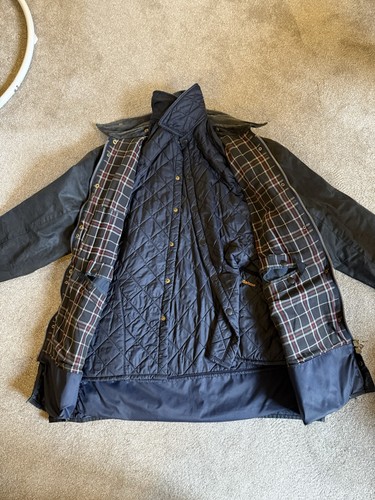 Barbour border wax jacket navy - wax,