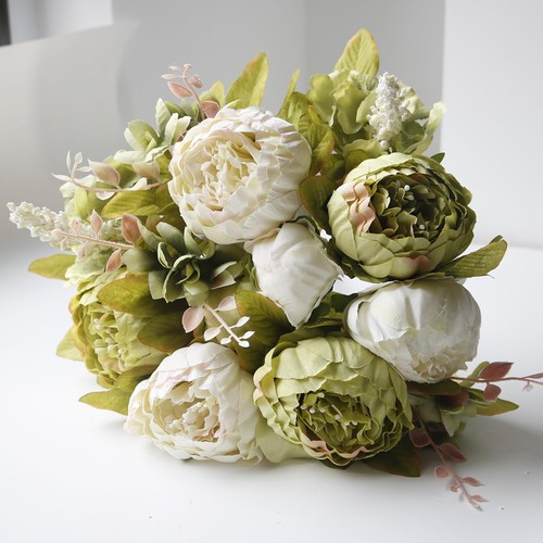 Artificial peony bouquet silk - artificial,