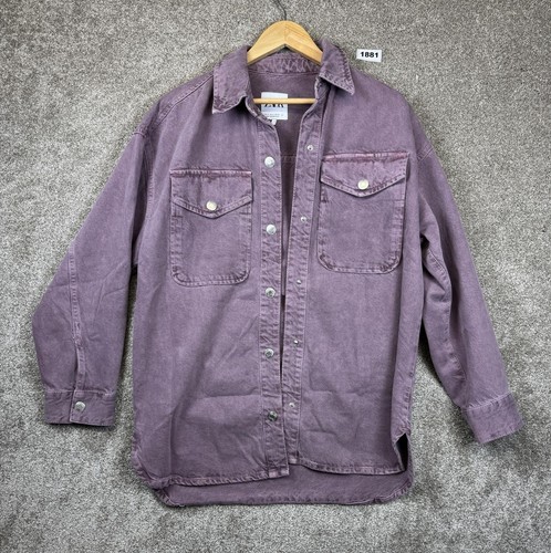 Zara purple denim shirt jacket - zara,
