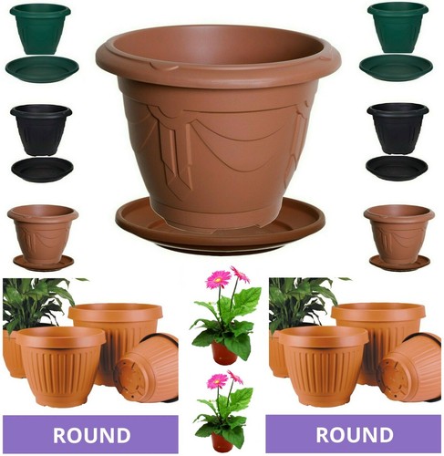 Plastic venetian round plant - plastic,