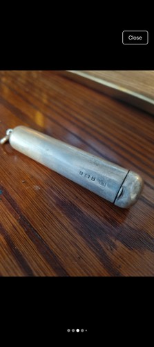 Sterling silver cheroot case - silver,