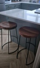 Pair oak and metal bar - oak,