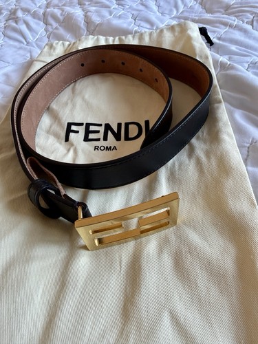 Fendi belt black leather - fendi, /