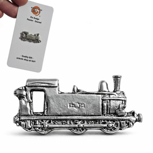 Steam train pin badge - steam,