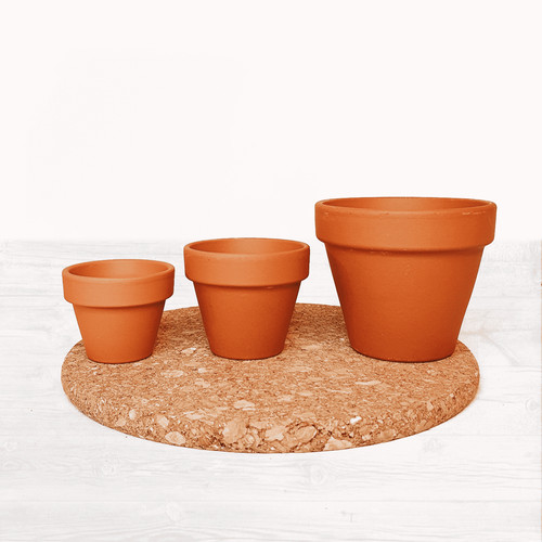 Natural terracotta pots - natural,