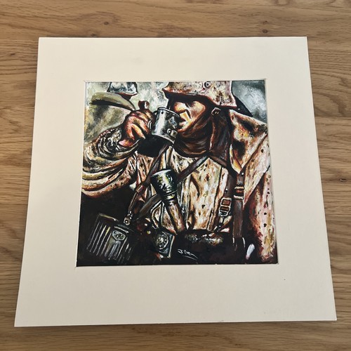 Painting german soldier - painting,