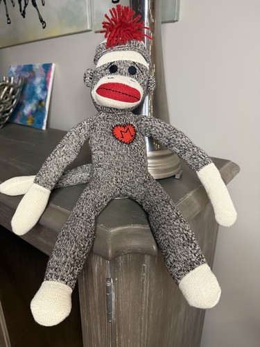 Handmade sock monkey stuffed - monkey,
