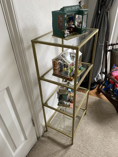 Gold display cabinet glass - display,