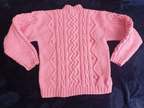 Hand knitted ladies aran - hand,