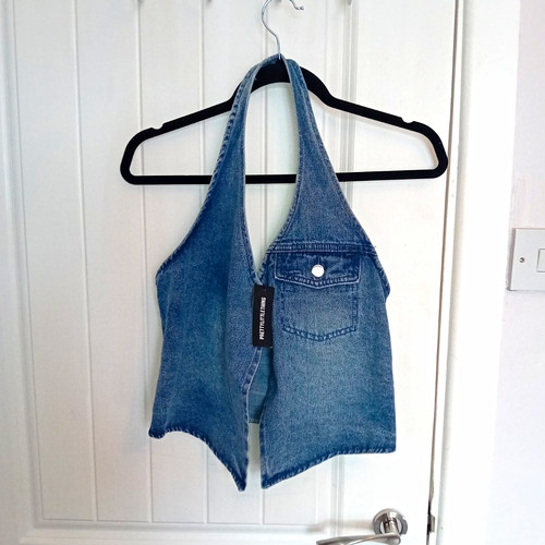 Prettylittlething blue denim - blue,