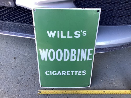 Enamel sign wills - enamel, sign,wills
