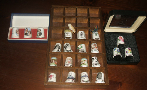Vintage wooden thimble - vintage,