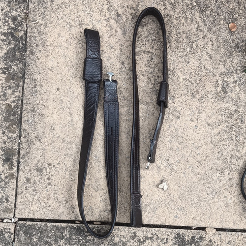 Brown leather horse stirrup - brown,