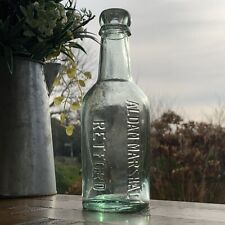 Aldam Marshall Retford Clear Green Mineral Vintage Glass Bottle