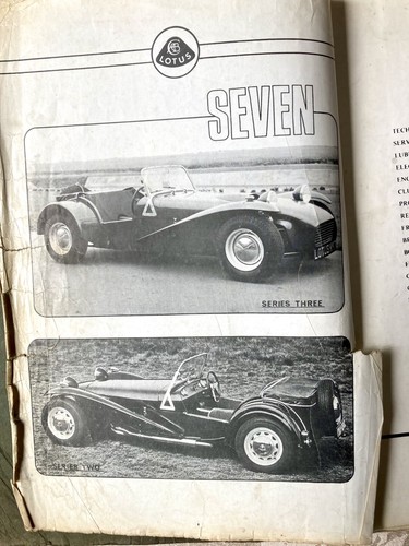 Lotus seven owners manual - owners,