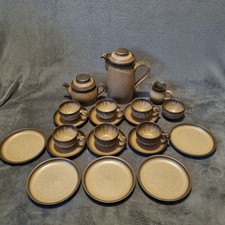 DENBY ROMANY BROWN COFFEE SET