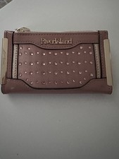 River Island Women's Pink Faux Wallet Purse with Diamante Trim New