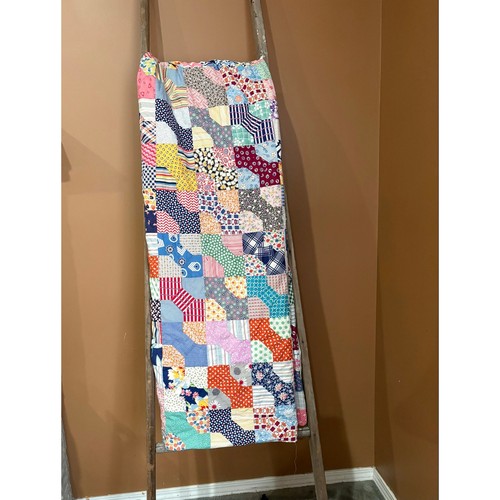 Vintage colorful feedsack - colorful,