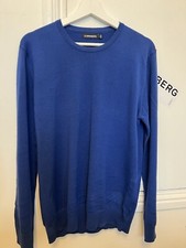 J.Lindeberg Lyle Merino Wool Sweater - Blue - Large 