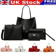 4PCS Ladies Faux Leather Tote