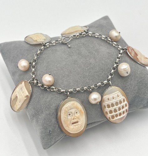 925 silver bracelet with - bracelet, camei