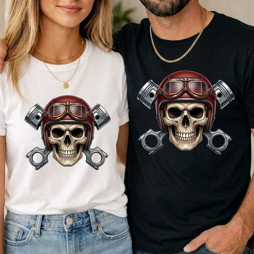 Skull pistons shirt - t,