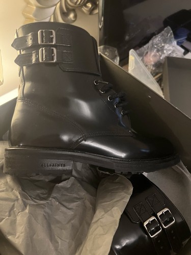Allsaints black patent - allsaints, leather