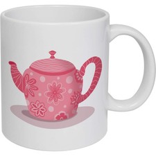 11oz (320ml) 'Funky Teapot' Ceramic Mug / Cup (MG00087080)