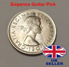 Queen Brian May's Preferred Pick/Plectrum Genuine British Sixpence Guitar Picks