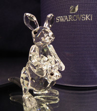 Swarovski Crystal Clear Kangaroo with Joey - Item number 181756  - Boxed