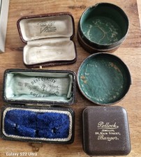 Vintage Antique Brooch Cufflinks Jewllery Boxes x 4 Job Lot Collection