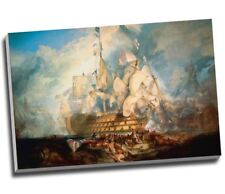 J.M.W. Turner The Battle of Trafalgar Canvas Print Large 30x20"