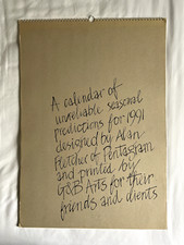 Alan fletcher rare calendar - alan,