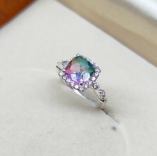 Watermelon tourmaline ring - watermelon,