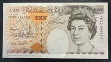 VERY RARE Old Ten £10 Pound Lowther Note Uncirculated YR20000553